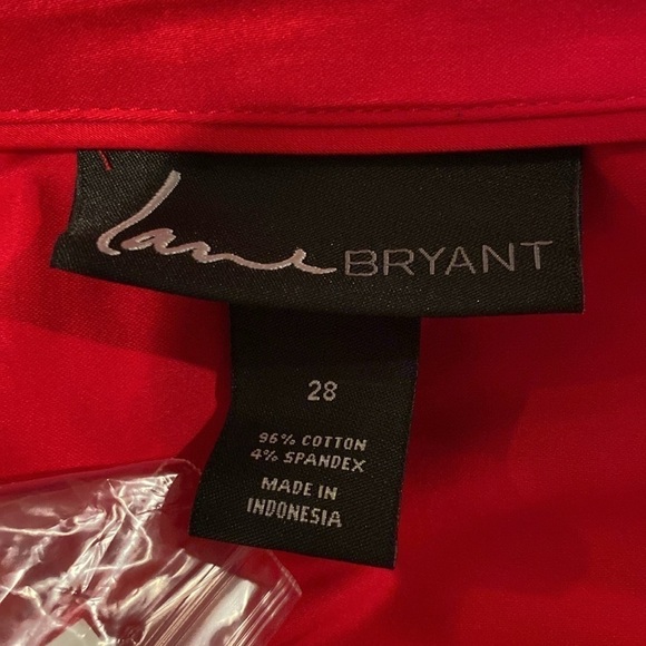 Lane Bryant size 28 women’s blouse stretchy new with tags red - Picture 5 of 8
